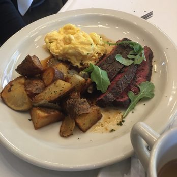 Nana Steak - Flank steak, scrambled eggs and potatoes. - Steakhouses Near Me - Durham, North Carolina Nana Steak - Flank steak, scrambled eggs and potatoes. - Steakhouses Near Me - Durham, North Carolina
