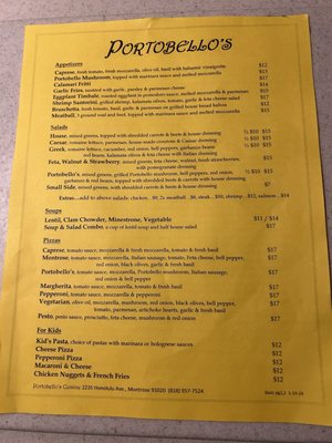 Menu photo 4 Portobello's Cuisine Montrose, CA Menu photo 4 Portobello's Cuisine Montrose, CA