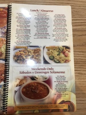 Menu photo 2 Mariachi's Mexican Restaurant Columbus, OH