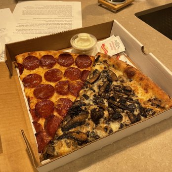 Rocco's - Pepperoni Slice, Veggie slice (Fun-Guy) - Bars Near Me - Seattle, Washington Rocco's - Pepperoni Slice, Veggie slice (Fun-Guy) - Bars Near Me - Seattle, Washington