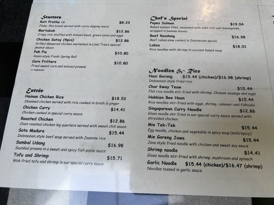 Menu photo 4 Lime Tree Southeast Asian Kitchen San Francisco, CA Menu photo 4 Lime Tree Southeast Asian Kitchen San Francisco, CA