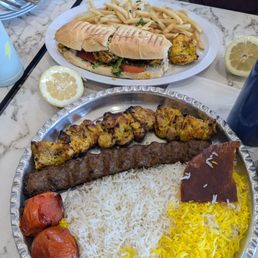Queen Kabob, chicken sandwhich Queen Kabob, chicken sandwhich