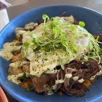 Leeland House - Brisket hash - Restaurants Near Me - Galveston, Texas Leeland House - Brisket hash - Restaurants Near Me - Galveston, Texas