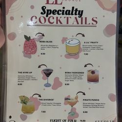 Luxe Lounge - Menu