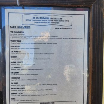 Monstros Sub Shop - Menu - Sandwiches Near Me - Yucaipa, California Monstros Sub Shop - Menu - Sandwiches Near Me - Yucaipa, California