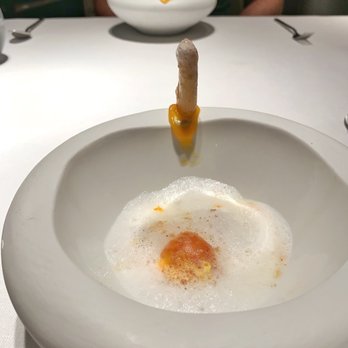 Cebo - Hake cheeks, white curry, white asparagus - Mediterranean Near Me - Madrid, M