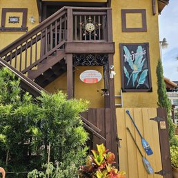 This coffee shop is located in the courtyard of this cute lil AirBnB