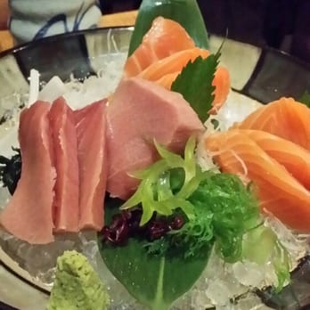 信州日本料理 - Toro and salmon sashimi....with the real deal of fresh wasabi we noted - Japanese Near Me - Hong Kong, HK