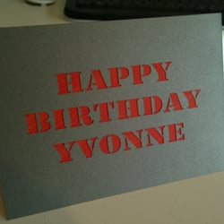 Laser Cut Birthday Card - 2 Piece