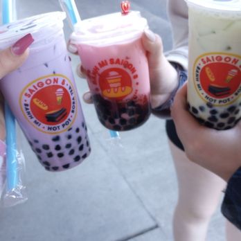 Banh Mi Saigon 8 - Strawberry Milk Tea Honeydew Milk Tea Taro Milk Tea - Vietnamese Near Me - Olympia, Washington