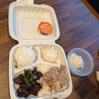 Hawaiian Bros Island Grill - Classic Plate with Honolulu Chicken and Kalua Pork. - Hawaiian Near Me - Tempe, Arizona Hawaiian Bros Island Grill - Classic Plate with Honolulu Chicken and Kalua Pork. - Hawaiian Near Me - Tempe, Arizona