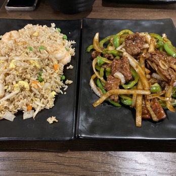 Asian Yummy - Shrimp fried rice and Pepper Steak with Onion - Asian Fusion Near Me - Las Vegas, Nevada