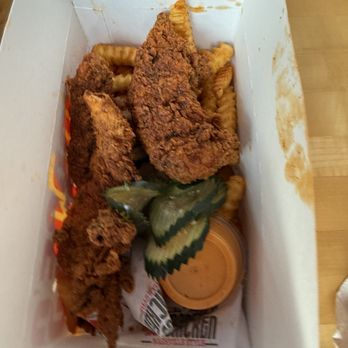 Monroe's Hot Chicken - 3pc Chicken Tender & Fries Box - Chicken Shop Near Me - Phoenix, Arizona Monroe's Hot Chicken - 3pc Chicken Tender & Fries Box - Chicken Shop Near Me - Phoenix, Arizona