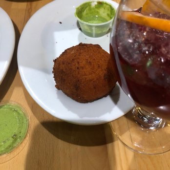 El Cubano - Potato ball and fresh sangria... - Cuban Near Me - Valencia, California