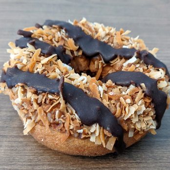 Urban Donut - Urban Donut 1-16-22: Highland Park Donut - Vanilla Cake Donut, Caramel, Toasted Coconut, Chocolate Drizzle - Donuts Near Me - Dallas, Texas