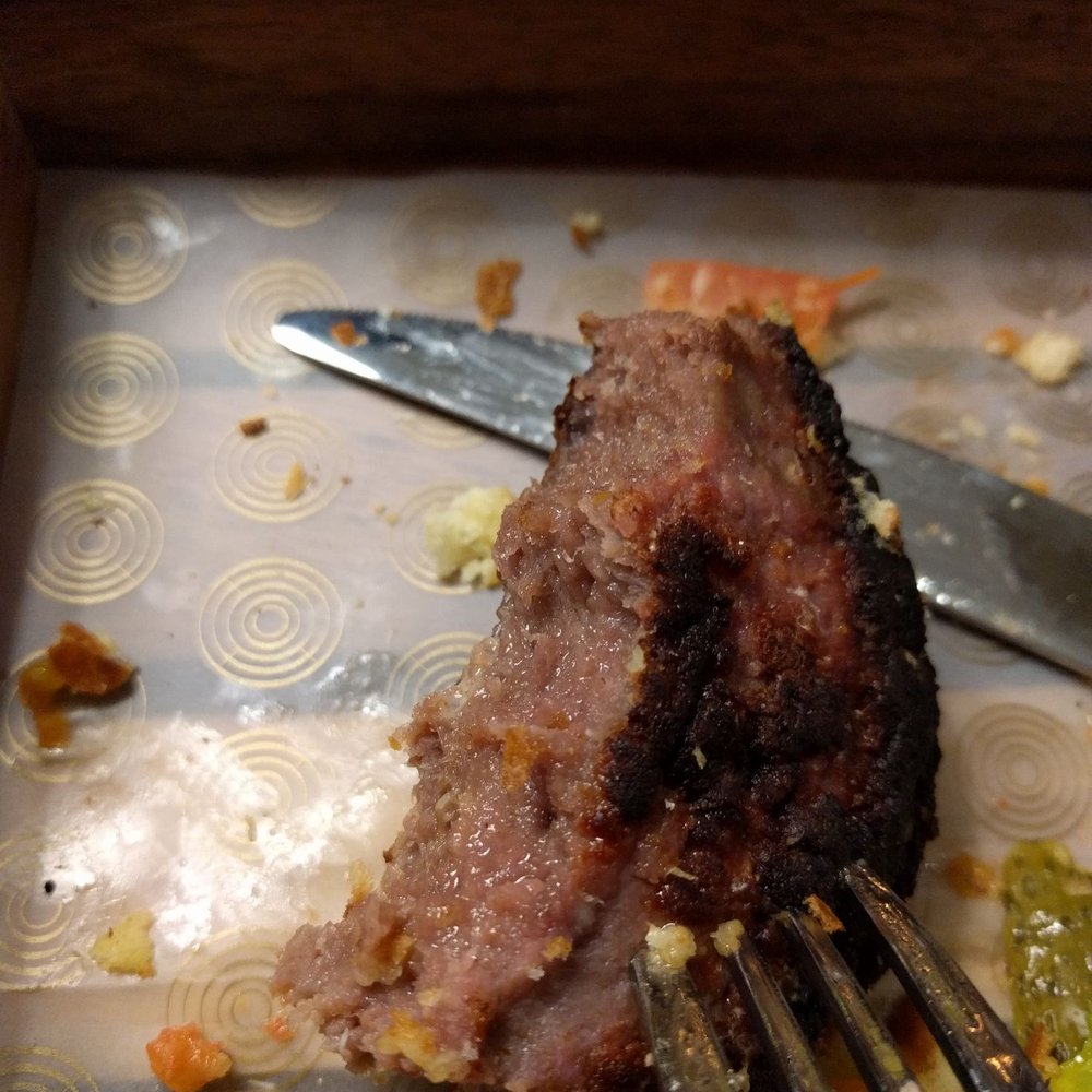 Ate part because I was starving, but that's the patty Ate part because I was starving, but that's the patty