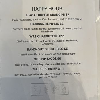 Warehouse 72 - HH menu - American Near Me - Irvine, California