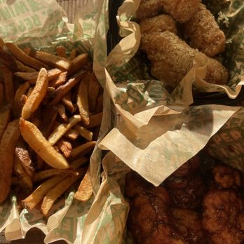 Wingstop - Boneless garlic Parm and Korean wings with fries - Chicken Wings Near Me - Rochelle Park, New Jersey