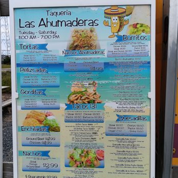 Taqueria Las Ahumaderas - Menu - Food Trucks Near Me - Rodanthe, North Carolina Taqueria Las Ahumaderas - Menu - Food Trucks Near Me - Rodanthe, North Carolina