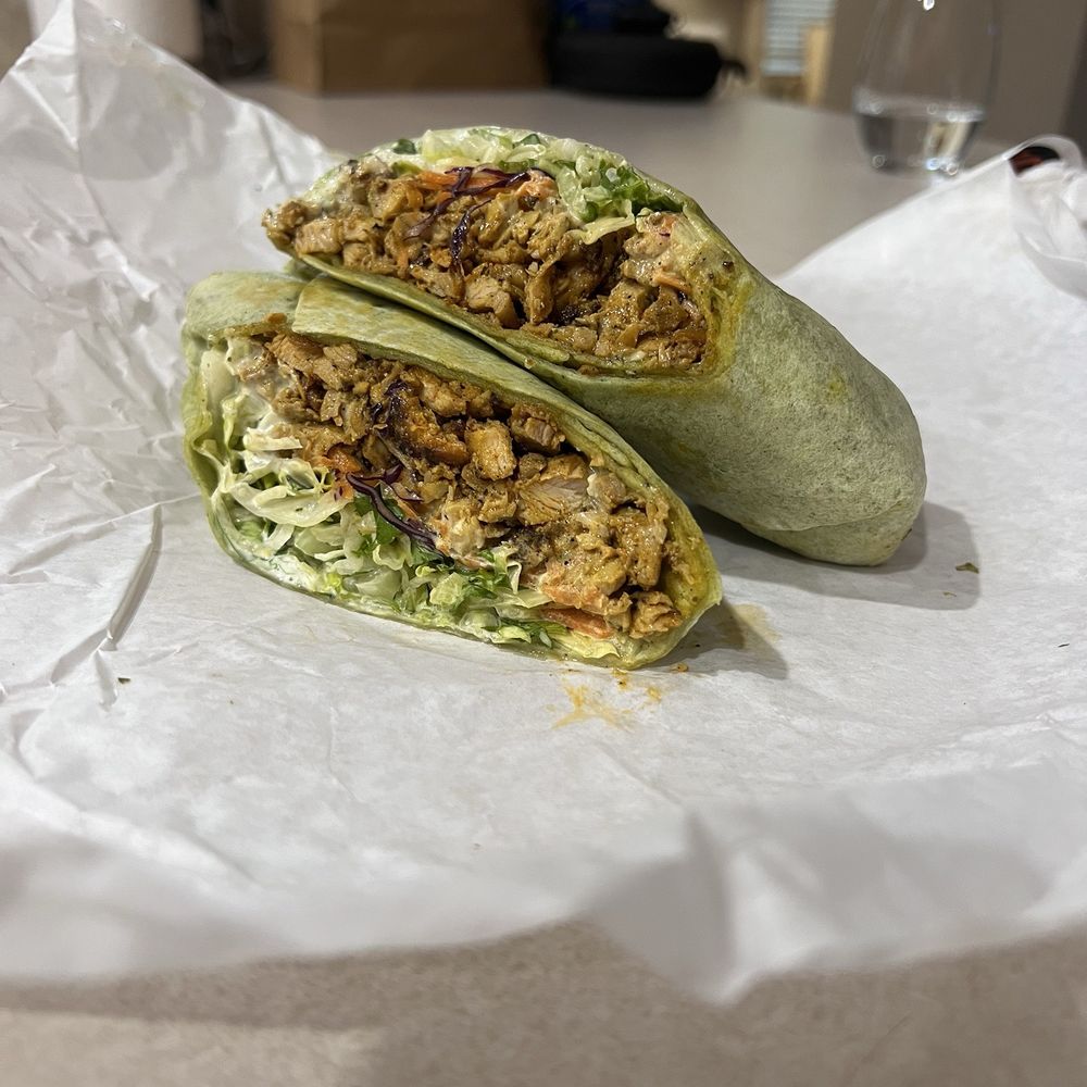 Chicken Roll Shawarma Wrap (Spinach tortilla) Chicken Roll Shawarma Wrap (Spinach tortilla)