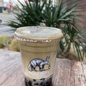 Boba Guys - Black sugar hojicha with boba - Bubble Tea Near Me - Costa Mesa, California Boba Guys - Black sugar hojicha with boba - Bubble Tea Near Me - Costa Mesa, California