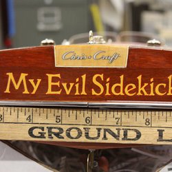 Tony Segale Fine Art & Gold Leaf - Replicated hand lettered Chris Craft model boat transom