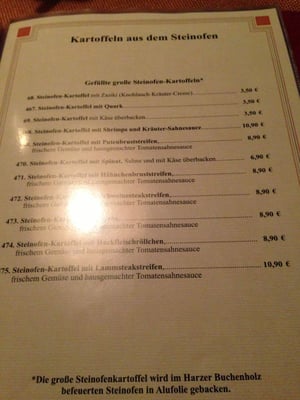 Menu photo 3 Zum Steinofen Braunlage, NI