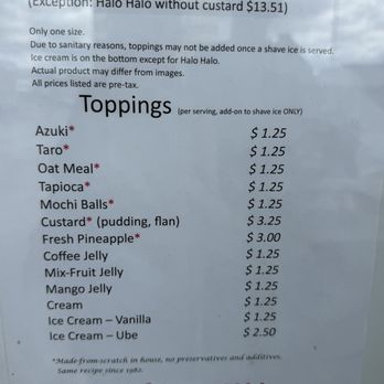 Ice Garden - Menu - Desserts Near Me - Aiea, Hawaii