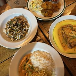 Joaquina - Veggie Stroganoff, Chef's Rice, Fish in Shrimp Sauce