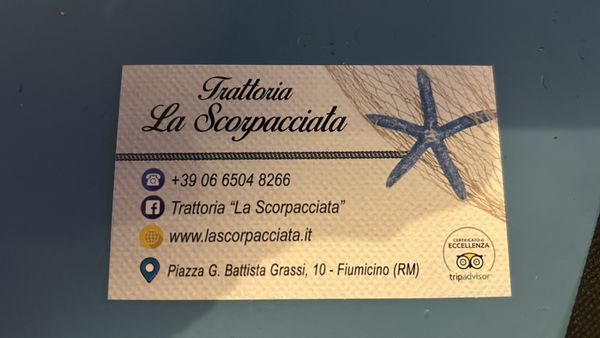 Menu photo 2 Trattoria La Scorpacciata Fiumicino, RM Menu photo 2 Trattoria La Scorpacciata Fiumicino, RM