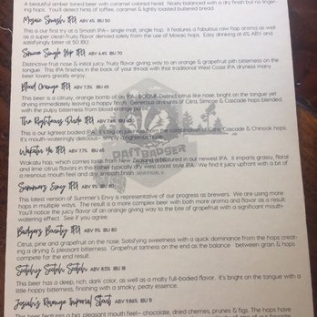 Daft Badger Brewing - Beer selections - Sandwiches Near Me - Coeur D'alene, Idaho