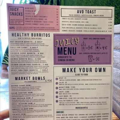 Menu photo 2 Juicy Avenue Madrid, M