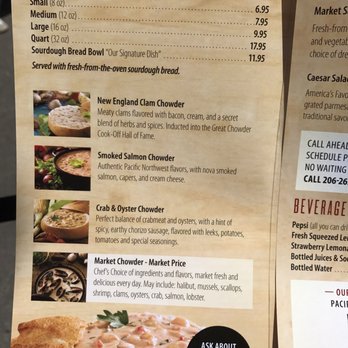 Pike Place Chowder - Menu - Seafood Near Me - Seattle, Washington Pike Place Chowder - Menu - Seafood Near Me - Seattle, Washington