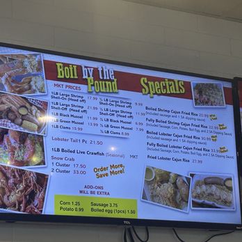 SA Seafood - Half of the menu - Seafood Near Me - San Antonio, Texas