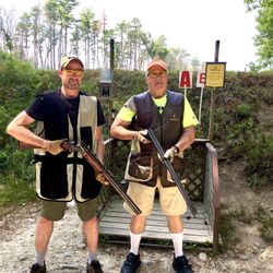 Addieville East Farm - My Son and I at Addieville enjoying a beautiful day his first time shooting clays.