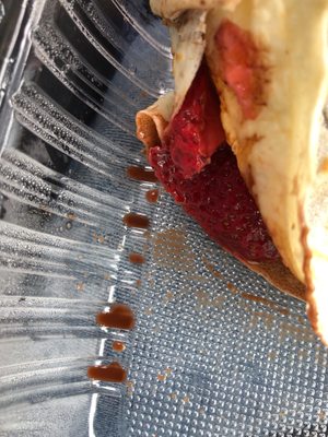 Photo of La Creperie - San Diego, CA, US. Strawberry and chocolate when I ordered tuna and cheese.