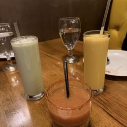 Front and then CC: Peru pyala, Mango lassi and ?