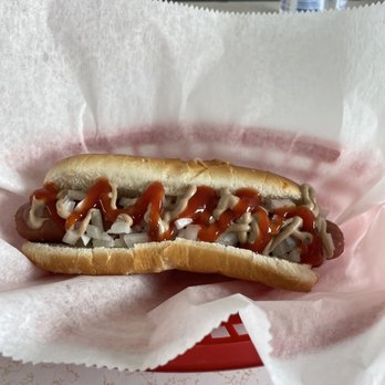 Charlie's Restaurant - Cleveland dog with ketchup - Diners Near Me - Cleveland, Ohio