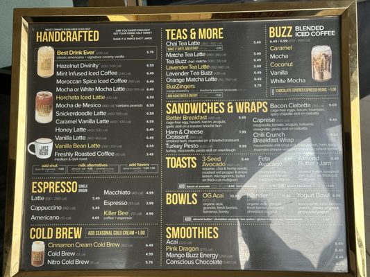 Menu photo 1 Better Buzz Coffee - Oceanside Oceanside, CA