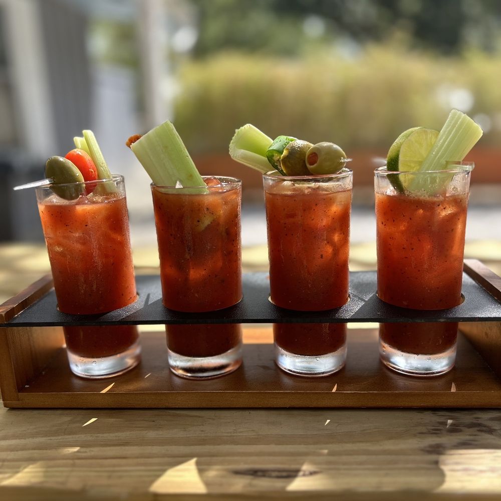 The Backyard - Bloody Mary Flight (original, meat lovers, spicy, & garlic lovers) - American Near Me - Seabrook, Texas The Backyard - Bloody Mary Flight (original, meat lovers, spicy, & garlic lovers) - American Near Me - Seabrook, Texas