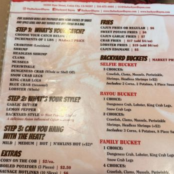 Backyard Bayou - Menu - Cajun/Creole Near Me - Union City, California