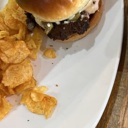 Back to Captains - Mushroom Swiss Burger