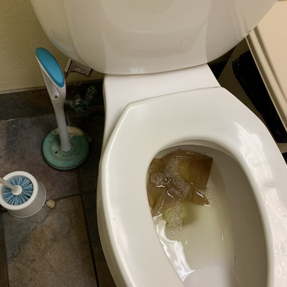 Dried moldy toilet paper on plunger, dried urine on the toilet seat, urine on the ground, trash on the ground!! Dried moldy toilet paper on plunger, dried urine on the toilet seat, urine on the ground, trash on the ground!!