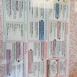 Boom-a-rang Diner - Menu