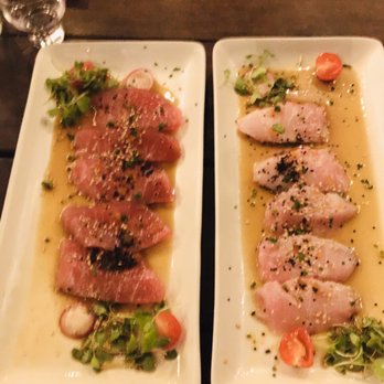 Oku - Yellow tail and Ahi Carpaccio - Sushi Bars Near Me - Santa Barbara, California