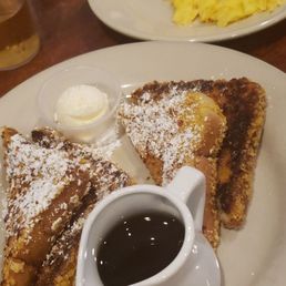 Crunchy French Toast with a side of eggs and bacon Crunchy French Toast with a side of eggs and bacon