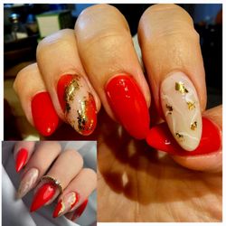 Delicate Nails - Dip manicure, smaller picture was the inspiration picture used.