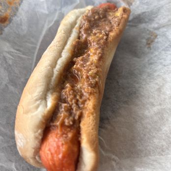 Kenney's - Hot Dog with chili and mustard - Hot Dogs Near Me - Lexington, Virginia Kenney's - Hot Dog with chili and mustard - Hot Dogs Near Me - Lexington, Virginia