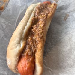 Kenney's - Hot Dog with chili and mustard