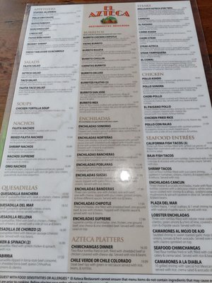 Menu photo 1 El Azteca Apple Valley, MN